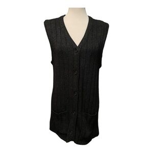 Calvin Klein x Bergdorf Goodman Lambswool Blend Ladies Sweater Vest Size M
